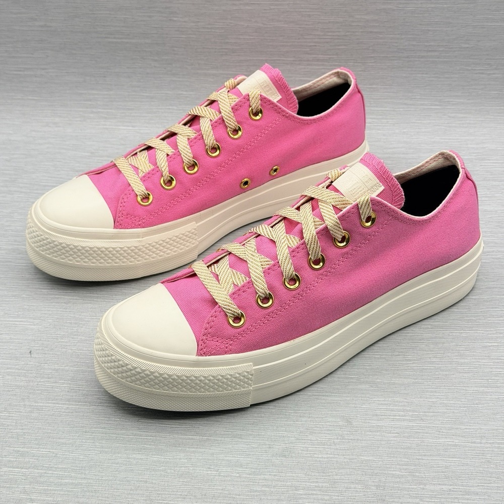 Converse By You Women's 9 Chuck Taylor Platform Pink Gold Low Top 171210C